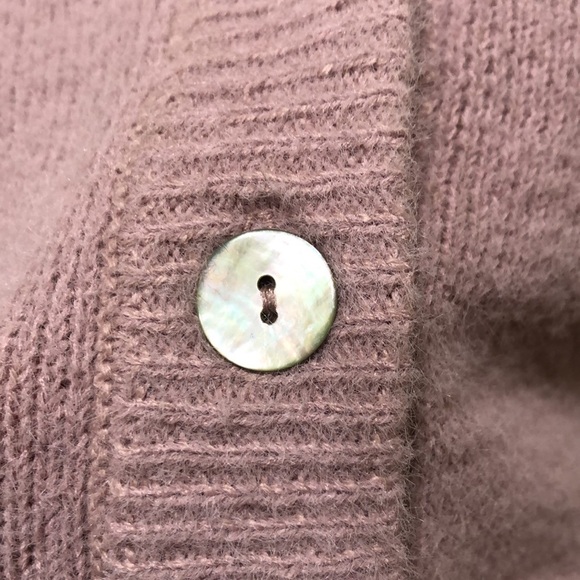 BCBGeneration Cropped Cardigan Sweater Size Large Pastel Purple Fuzzy Texture - Picture 3 of 11
